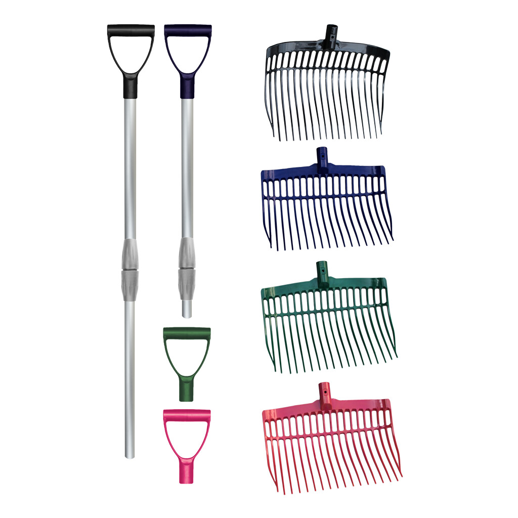 Mestvork kunststof zwart met alu. steel in een doos